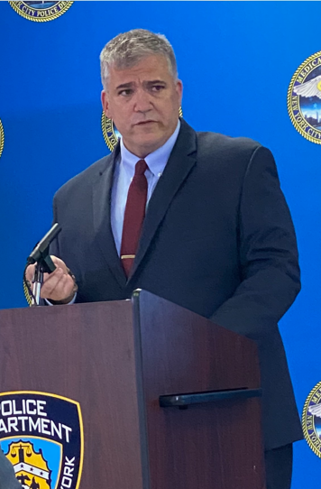 Dr. Ashburn speaking at NYPD